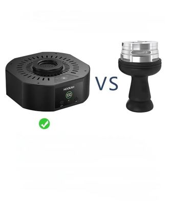 Zwarte elektrische Shisha Hookah Bowl met temperatuurverstelbare LED en uniek ontwerp