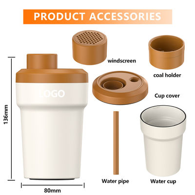 Handheld Portable Car Travel Sheesha Hookah Cup Aanpasbaar Logo Mini Shisha Hookah Set