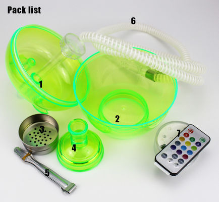Veiligheid Kleurrijke Acryl Hookah Wookah Plastic Shisha Set Voor gunstige prijzen