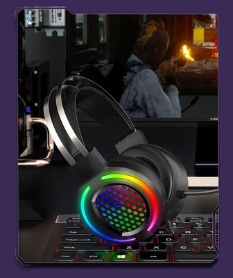 Hoofdtelefoon met ingebouwde USB-kabel Bedraad HIFI 7.1 luidspreker Microfoon Gaming RGB Headset