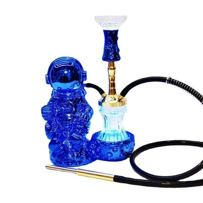 Hars 38CM Hookah Design Goud Wit Aluminium 1 slang Shisha met LED-licht