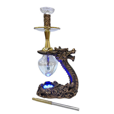 Eco-vriendelijke hars Zilveren Dragon Hookah Shisha Perfect voor delen en huisversiering