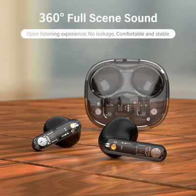 Transparante mini-in-ear sport-oordopjes voor hardlopen en gamen 2 uur oplaadtijd