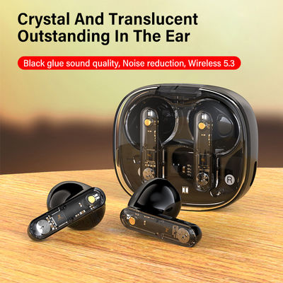 Transparante mini-in-ear sport-oordopjes voor hardlopen en gamen 2 uur oplaadtijd