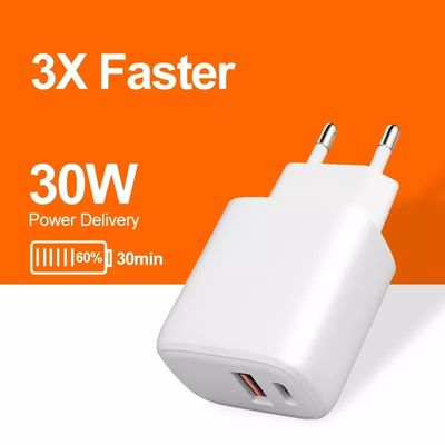 EU Plug 30W A C Charger PD Adapter voor snel opladen laptops/projectoren