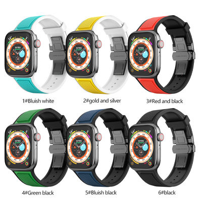 10 Kleurenopties Vlinder Buckle Horloge Riemen voor i Watch Series Ultra 8 7 6 5 4 Se