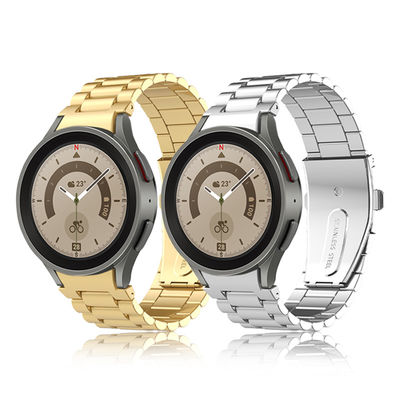 Gevouwen veiligheidsgordel metalen horloge band voor Samsung Watch 5 100% professionele QC geslaagd