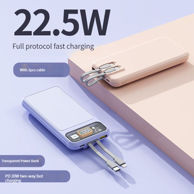 Mobiele telefoon Power Station 10000mAh Echte capaciteit Snel opladen 22.5W Snel opladen Ondersteuning
