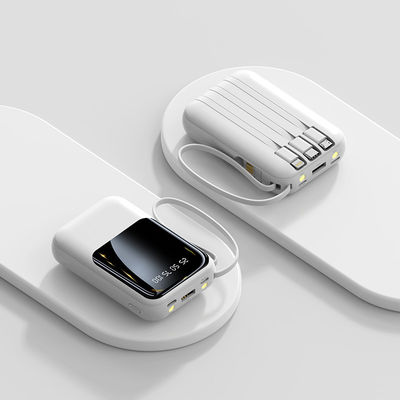 Socket Standard 10000mAh Mini Power Bank LED Display Power Charger met 4 kabels