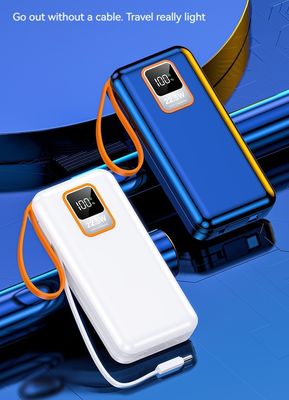 Buiten 10000mAh TC Port Mini 22.5W Fast Charging Power Bank met kabel en reële capaciteit
