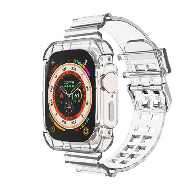 Privévorm doorzichtige banden voor I Watch 2 3 4 5 6 7 8 9 SE 11 Kleuren Smart Watch Band