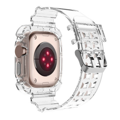 Privévorm doorzichtige banden voor I Watch 2 3 4 5 6 7 8 9 SE 11 Kleuren Smart Watch Band