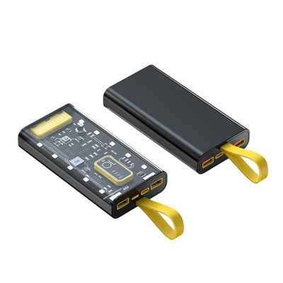 TYPE-C Input Interface Power Bank Transparante mobiele voedingsbron van 10000 mAh voor iPhone 15 14