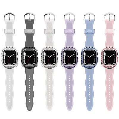 Modieus 6 kleuren TPU Loop vervangende sportbandjes voor Apple Watch 7 en betaalbaar
