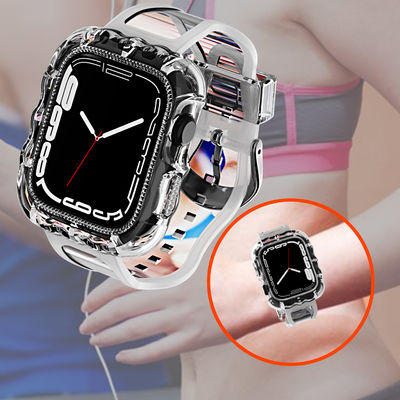 Modieus 6 kleuren TPU Loop vervangende sportbandjes voor Apple Watch 7 en betaalbaar