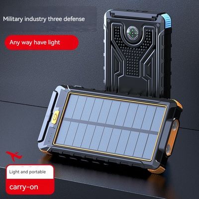 Micro USB-invoerinterface 10000mAh Powerbank met kompas en zonne-energie
