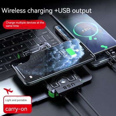 Micro USB-invoerinterface 10000mAh Powerbank met kompas en zonne-energie