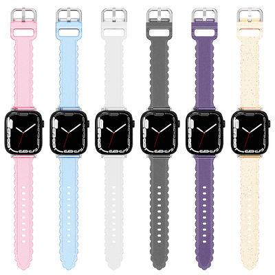 Populaire luxe stijl voor Apple Watch 45mm Clear Glitter Lace Diamond Replacement Band