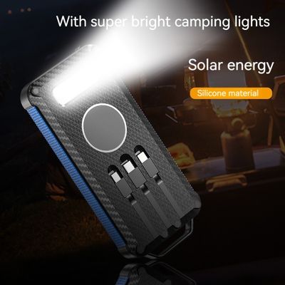 Li-polymer batterij Zonne-energiebank 10000mAh voor iPhone 15 Draadloos opladen en buiten