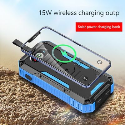 15W uitgangsvermogen Private Mould draadloos opladen Zonne-energiebank voor iPhone 30000mAh
