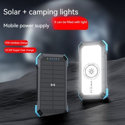 Snel opladen waterdicht 20000mah zonnepaneel Powerbank voor buitenactiviteiten