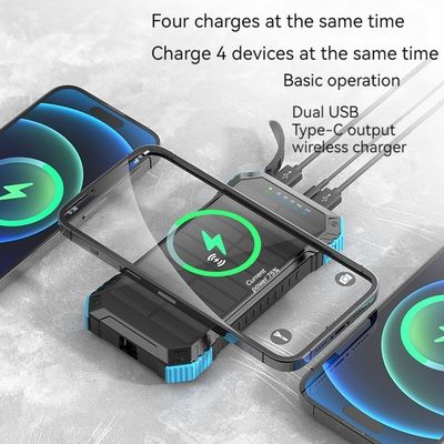 Snel opladen waterdicht 20000mah zonnepaneel Powerbank voor buitenactiviteiten