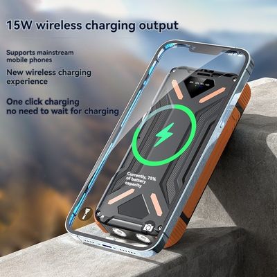 Draadloos 15W/USB 22.5W Output Zonne-energiebank 20000mAh voor mobiele telefoons Smartphones