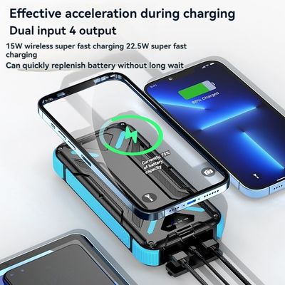 Draadloos 15W/USB 22.5W Output Zonne-energiebank 20000mAh voor mobiele telefoons Smartphones