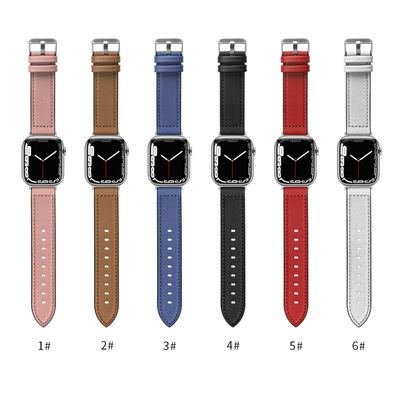 22 mm siliconen leer horlogeband voor iWatch Series 6 5 4 3 2 1 SE Luxe en duurzaam