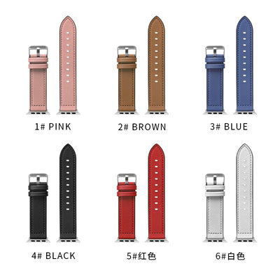 22 mm siliconen leer horlogeband voor iWatch Series 6 5 4 3 2 1 SE Luxe en duurzaam