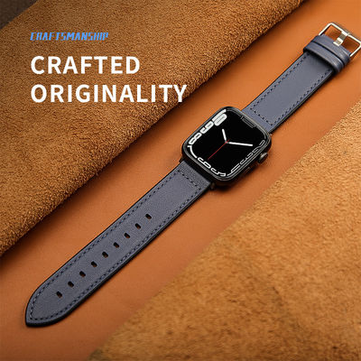 22 mm siliconen leer horlogeband voor iWatch Series 6 5 4 3 2 1 SE Luxe en duurzaam