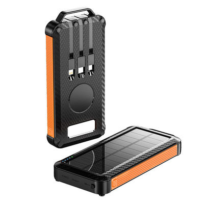 Ultra Thin Fast Charging Battery Charger 10000mAh Wireless Solar Power Bank voor buiten