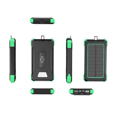 Draadloos opladen 5W Outdoor Power Bank 10000mAh Zonnebatterij Charger voor iPhone 15