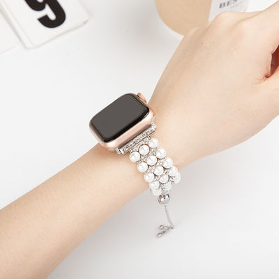 Functie Modieuze horlogeband Perlen Apple Watch Bands voor iWatch Series 8 7 6 5