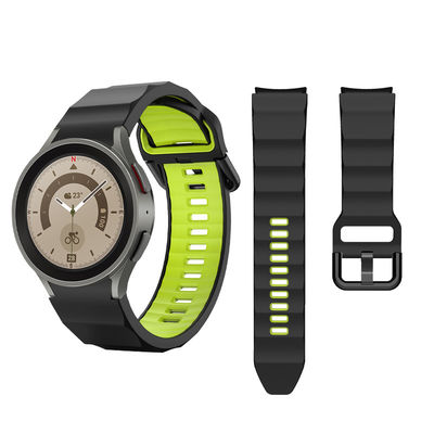 Gepersonaliseerde dubbelkleurige siliconen horlogeband voor Samsung Galaxy Watch 5 Pro