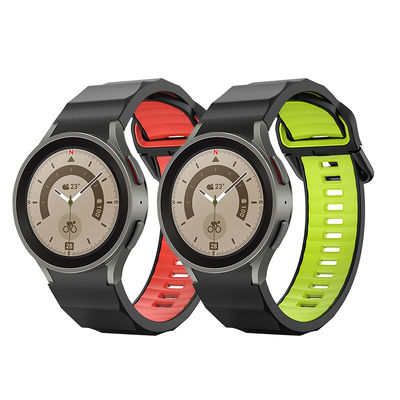 Gepersonaliseerde dubbelkleurige siliconen horlogeband voor Samsung Galaxy Watch 5 Pro