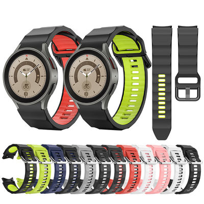 Gepersonaliseerde dubbelkleurige siliconen horlogeband voor Samsung Galaxy Watch 5 Pro