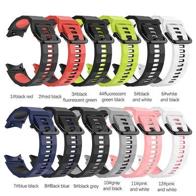 Gepersonaliseerde dubbelkleurige siliconen horlogeband voor Samsung Galaxy Watch 5 Pro