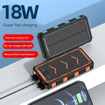 22.5W Output Zonne-mobieloplader 20000mAh Draadloos opladen Powerbank voor Smartphones