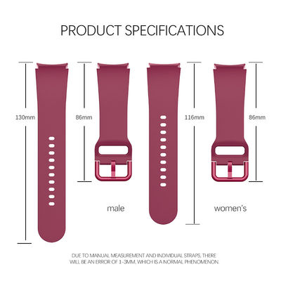 Vinnige release siliconen horloge band voor Samsung Galaxy Watch 4 130MM/116MM Lengte