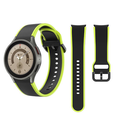 Samsung Galaxy Watch 5 40mm 44mm Silicone band met dubbel gezicht Design Band Breedte 20mm
