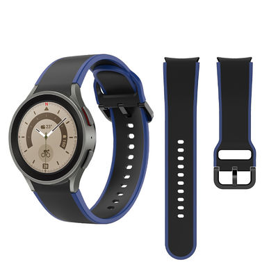 Samsung Galaxy Watch 5 40mm 44mm Silicone band met dubbel gezicht Design Band Breedte 20mm