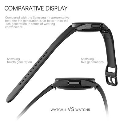 Samsung Galaxy Watch 5 40mm 44mm Silicone band met dubbel gezicht Design Band Breedte 20mm