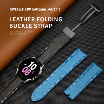 20mm Luxe Lederen horloge band voor Samsung GaLaxy Watch 5 100% Professional QC Geslaagd