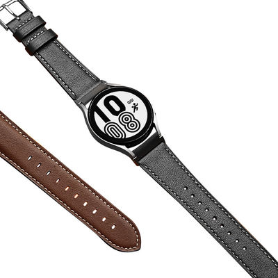 20mm Lederen horloge band voor Samsung Galaxy Watch 4 Quick Release Echte Lederen band