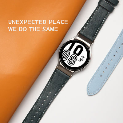 20mm Lederen horloge band voor Samsung Galaxy Watch 4 Quick Release Echte Lederen band