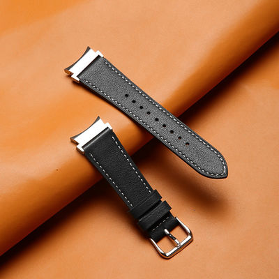 20mm Lederen horloge band voor Samsung Galaxy Watch 4 Quick Release Echte Lederen band