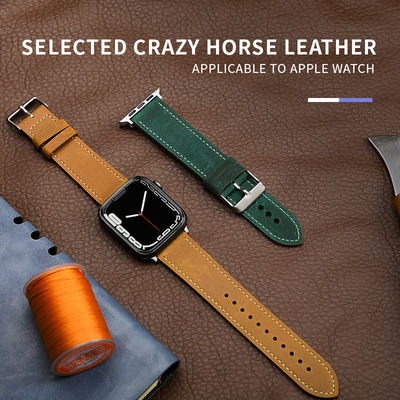 Apple Watch Leer Look Band Armband voor 38mm 40mm 42mm 44mm Serie 7 6 SE 5 4 3 2 1