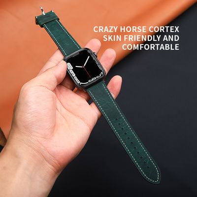 Apple Watch Leer Look Band Armband voor 38mm 40mm 42mm 44mm Serie 7 6 SE 5 4 3 2 1