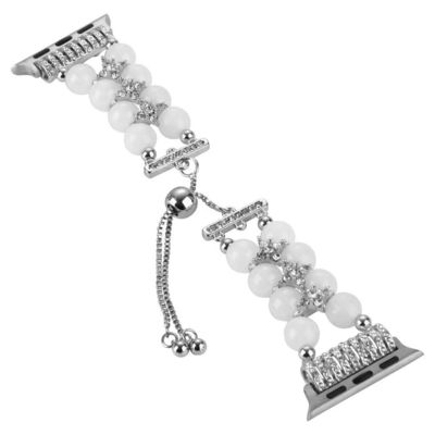 Juwelen Armband Perlen Vrouwen Horlogeband voor iWatch 8 Serie 38mm 40mm Smart Watch Band
